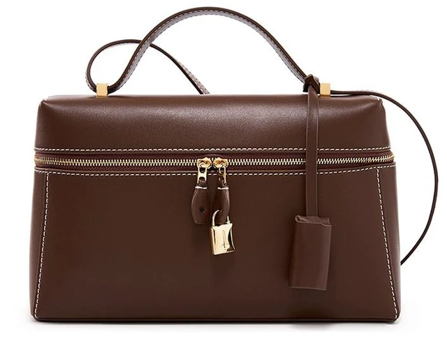 Main image of Genuine Leather Womens Evening Handbag Stylish Shoulder Bag Purse for Christmas Wedding Party Brown