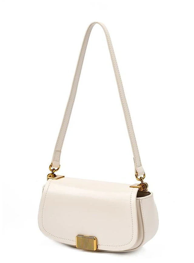 Main image of Women's Small Crossbody Bags Lady Cow Leather Shoulder Handbag White