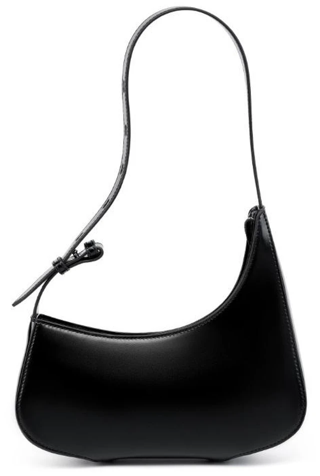 Main image of Genuine Leather Women Small Shoulder Purse Handbag Black