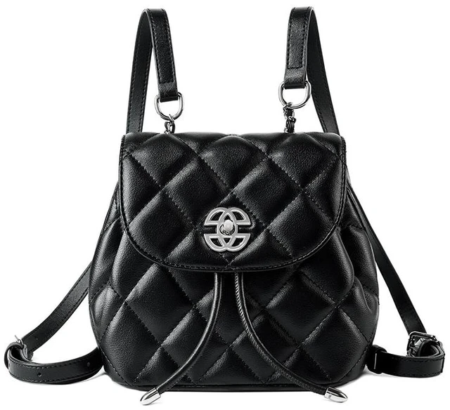 Main image of Genuine Leather Backpack Large Capacity Bag Black