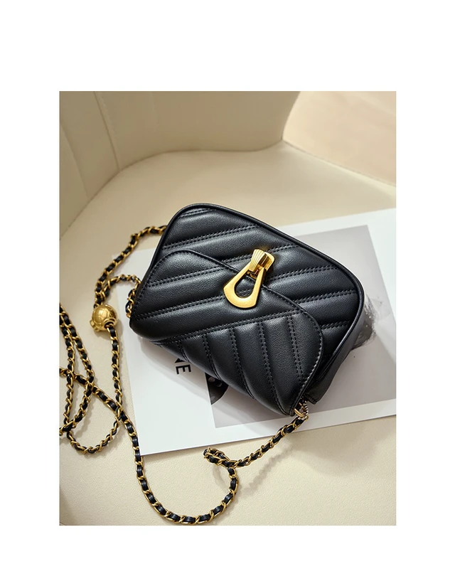 Alt view image 3 of 5 - Women Small Genuine Leather Shoulder Handbag Black