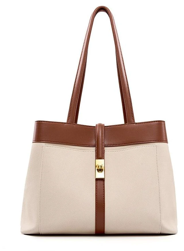 Main image of Genuine Leather Women Tote Bags Brown