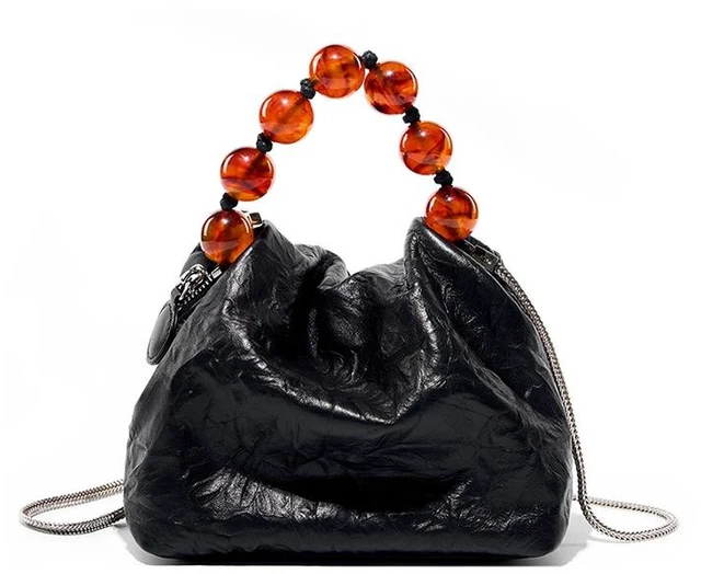 Main image of Genuine Leather Women Crossbody Stachel Shoulder Bags Black