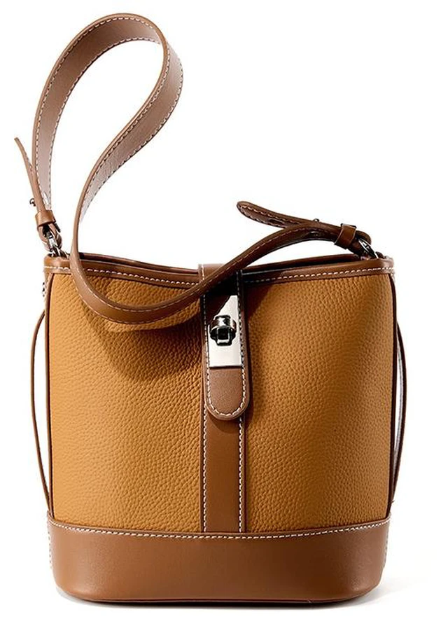 Main image of Genuine Leather Shoulder Bag for Women Purses and Handbags Brown