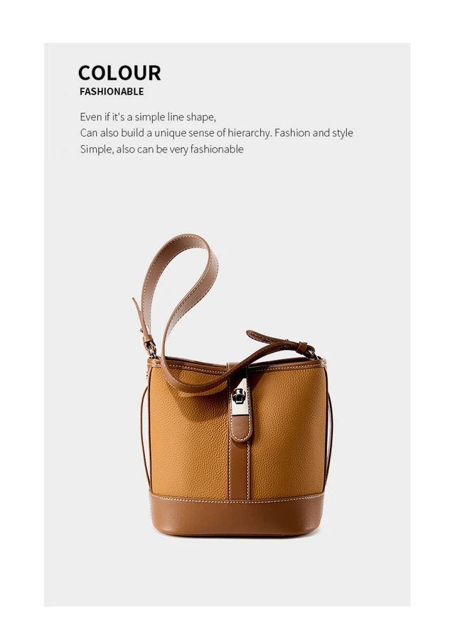 Alt view image 3 of 3 - Genuine Leather Shoulder Bag for Women Purses and Handbags Brown
