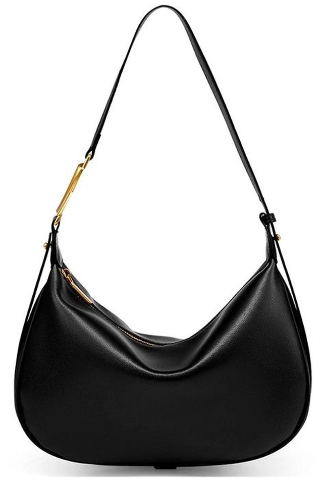 Main image of Genuine Leather Women's Crossbody Purse Handbag Black
