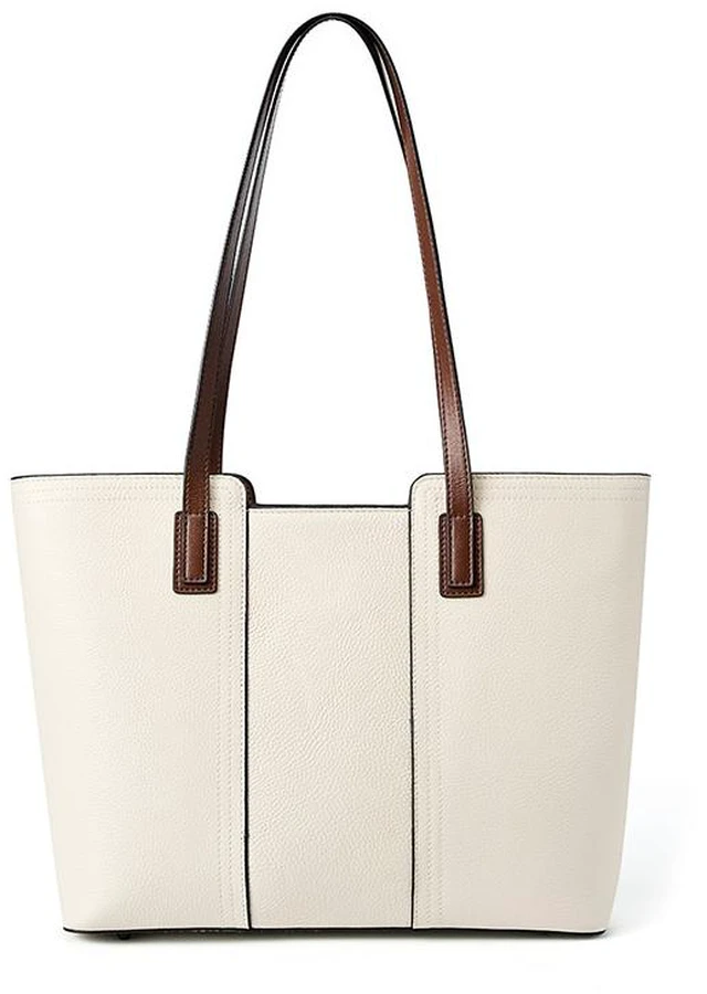 Main image of Genuine Leather Women Crossbody Handbag White