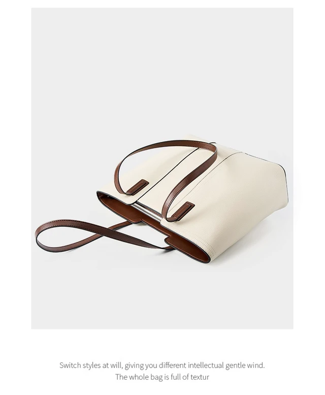 Alt view image 3 of 5 - Genuine Leather Women Crossbody Handbag White