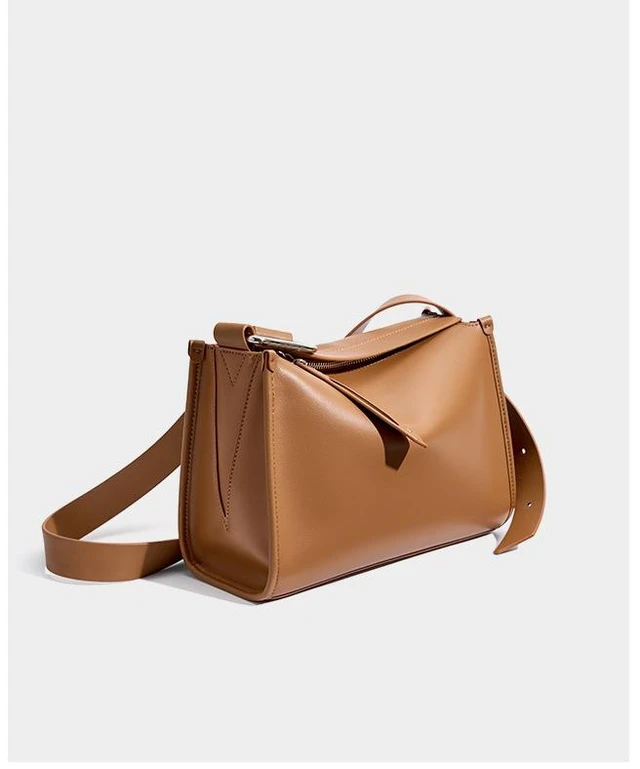 Alt view image 4 of 4 - Women Tote Bag Retro Genuine Leather Crossbody Bag Brown