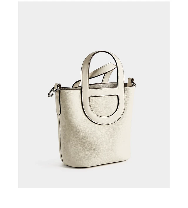 Alt view image 3 of 3 - Genuine Leather Women Handbags Tote Purse Shoulder Bag White