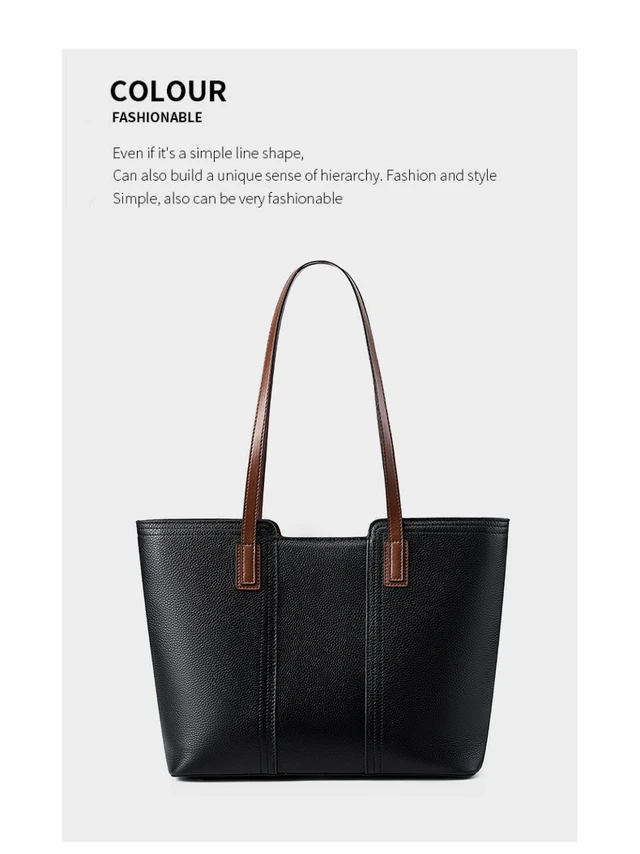 Alt view image 2 of 4 - Genuine Leather Women Crossbody Handbag Black