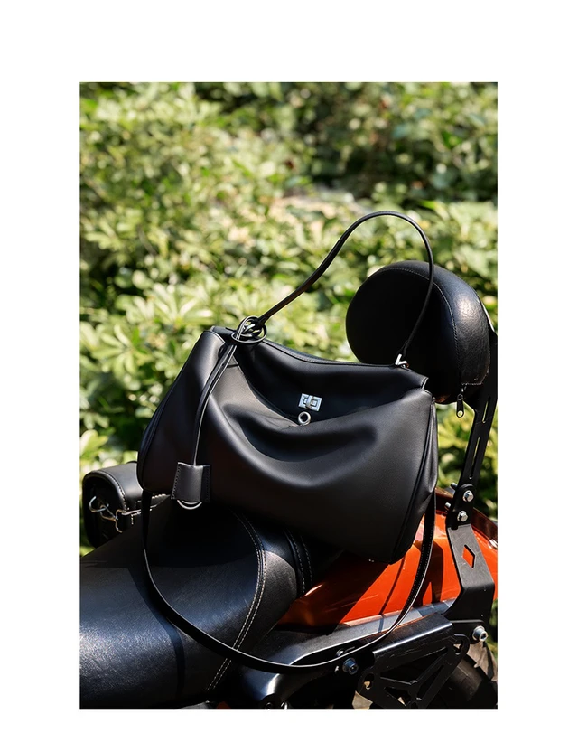 Alt view image 4 of 4 - Women's Soft Genuine Leather Satchel Purses Top Handle Crossbody Bags Black