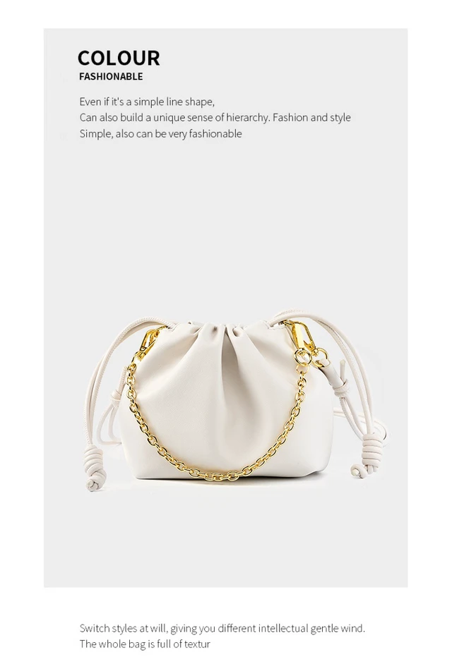 Alt view image 4 of 4 - Women's Small Classy Crossbody Purse Top Handle Handbags White