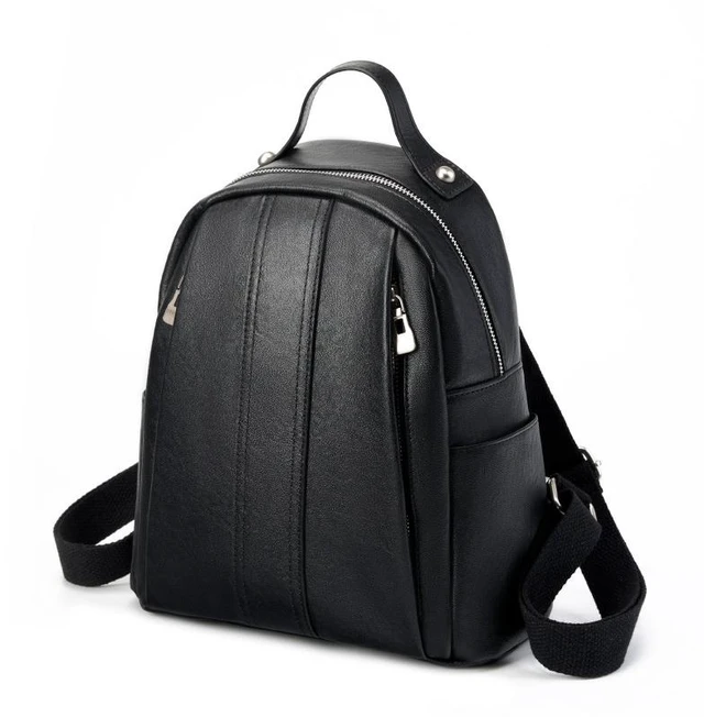 Main image of Women Genuine Leather Backpack Black