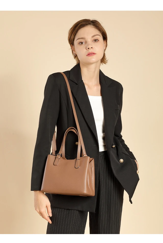 Alt view image 3 of 4 - Genuine Leather Women Shoulder Crossbody Bag Brown