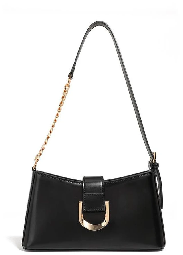 Main image of Genuine Leather Women Tote Bag Shoulder Bag Black