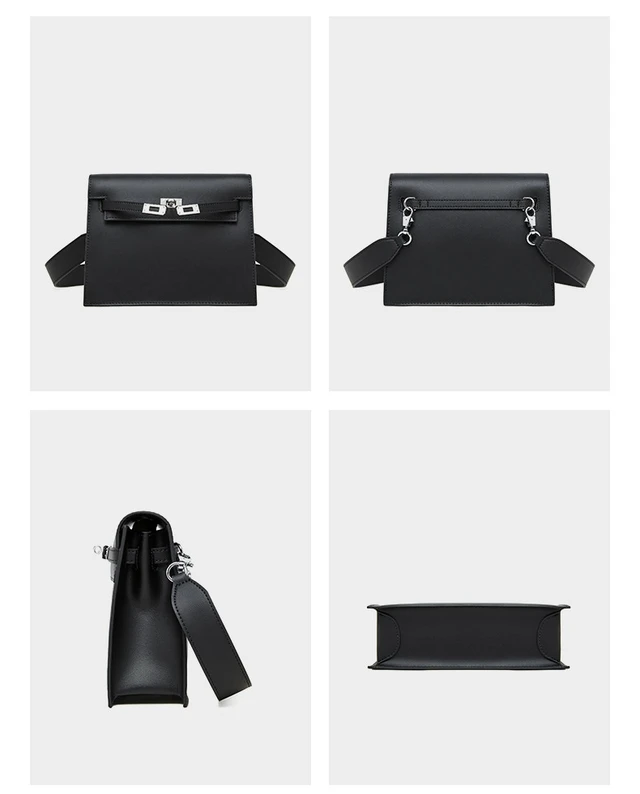 Alt view image 2 of 2 - Fashion Genuine Leather Dance Bag Crossbody Bag Black