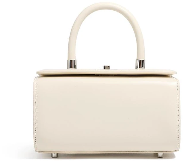 Main image of Genuine Leather Fashion Simple Shoulder Crossbody Women's Bag White