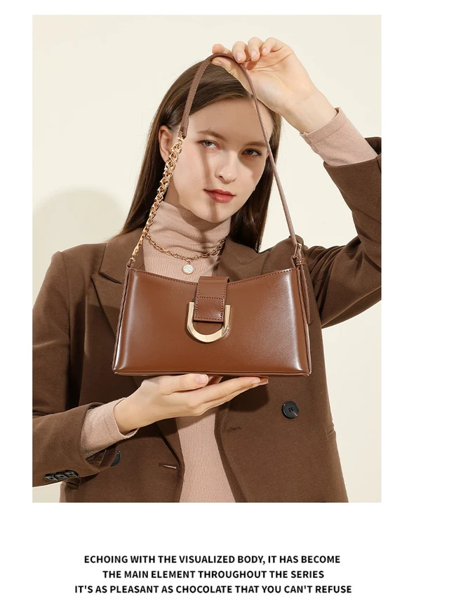 Alt view image 2 of 3 - Genuine Leather Women Tote Bag Shoulder Bag Brown