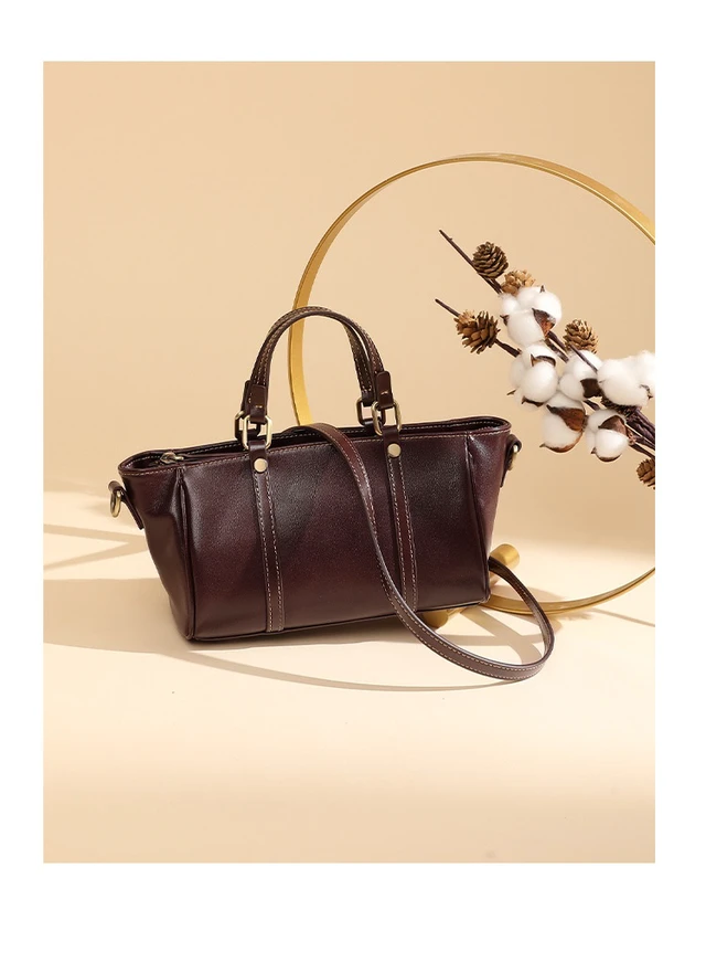 Alt view image 3 of 5 - Genuine Leather Women Purses and Ladies Handbags Wine
