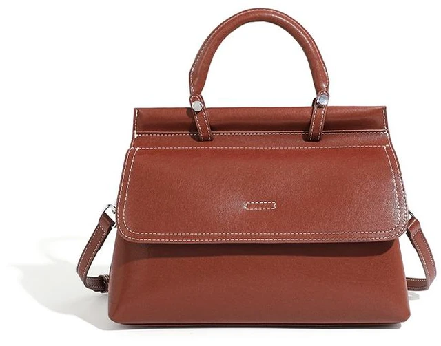 Main image of Genuine Leather Women Tote Bag Handbags Brown