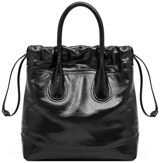 Main image of Song Cowhide Vintage Women Handbag Black