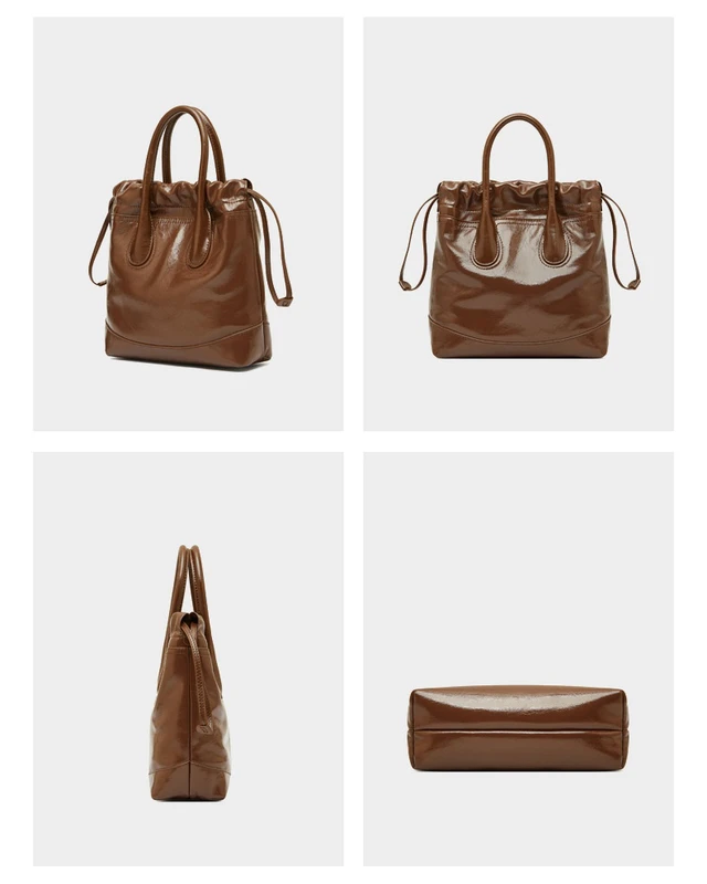 Alt view image 2 of 4 - Song Cowhide Vintage Women Handbag Brown