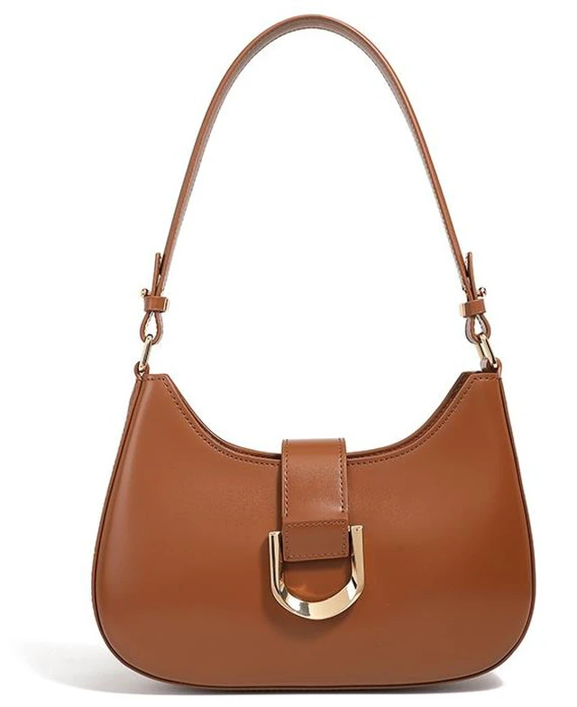 Main image of Women Genuine Leather Shoulder Bag Brown