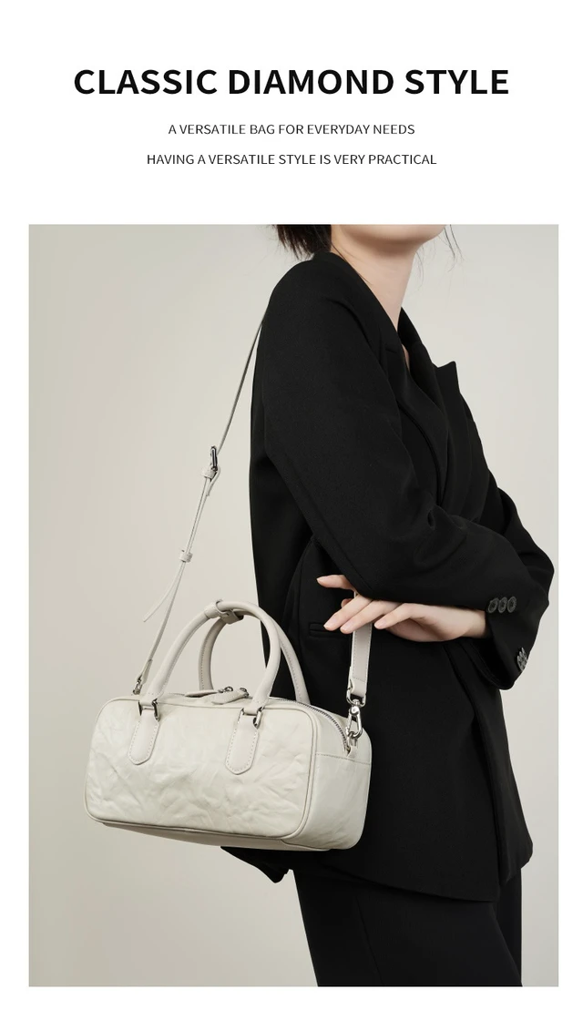 Alt view image 3 of 5 - Genuine Leather Purses and Handbags White