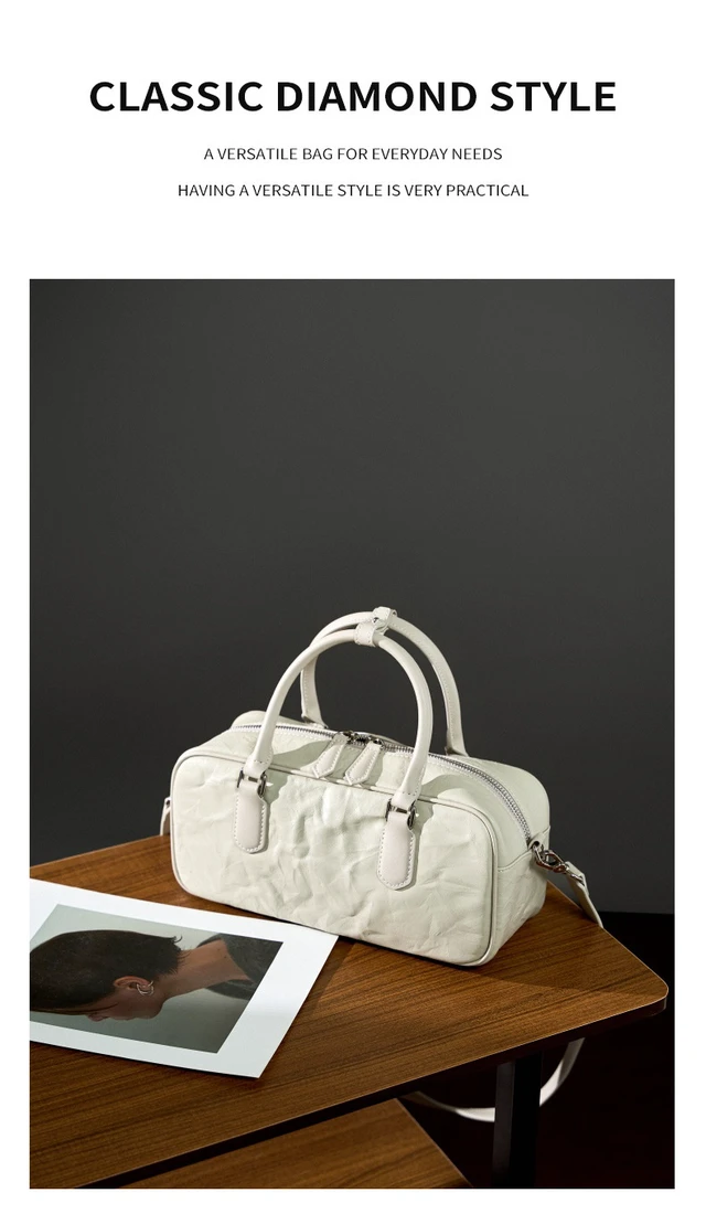 Alt view image 4 of 5 - Genuine Leather Purses and Handbags White