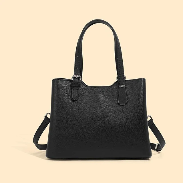Main image of Genuine Leather Women Shoulder Crossbody Bag Black