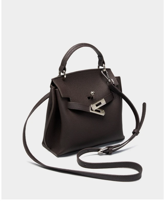 Alt view image 6 of 6 - Genuine Leather Shoulder Crossbody Bag Lindy Small Bag Brown