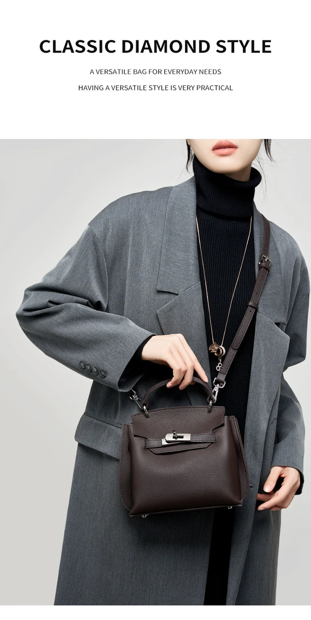 Alt view image 2 of 6 - Genuine Leather Shoulder Crossbody Bag Lindy Small Bag Brown