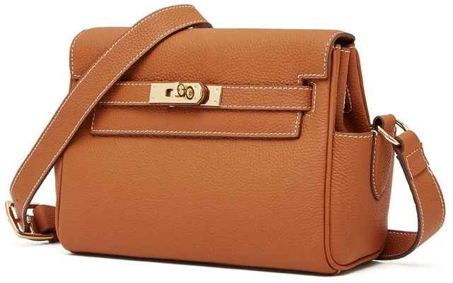Main image of Genuine Leather Women Crossbody Bags Shoulder Handbags Brown