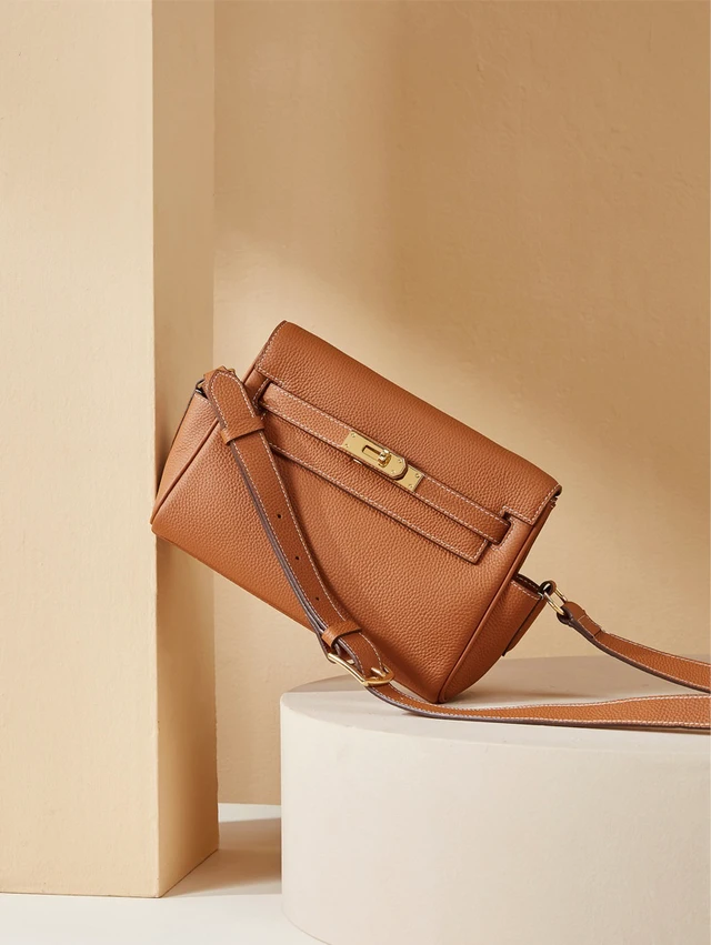 Alt view image 4 of 5 - Genuine Leather Women Crossbody Bags Shoulder Handbags Brown