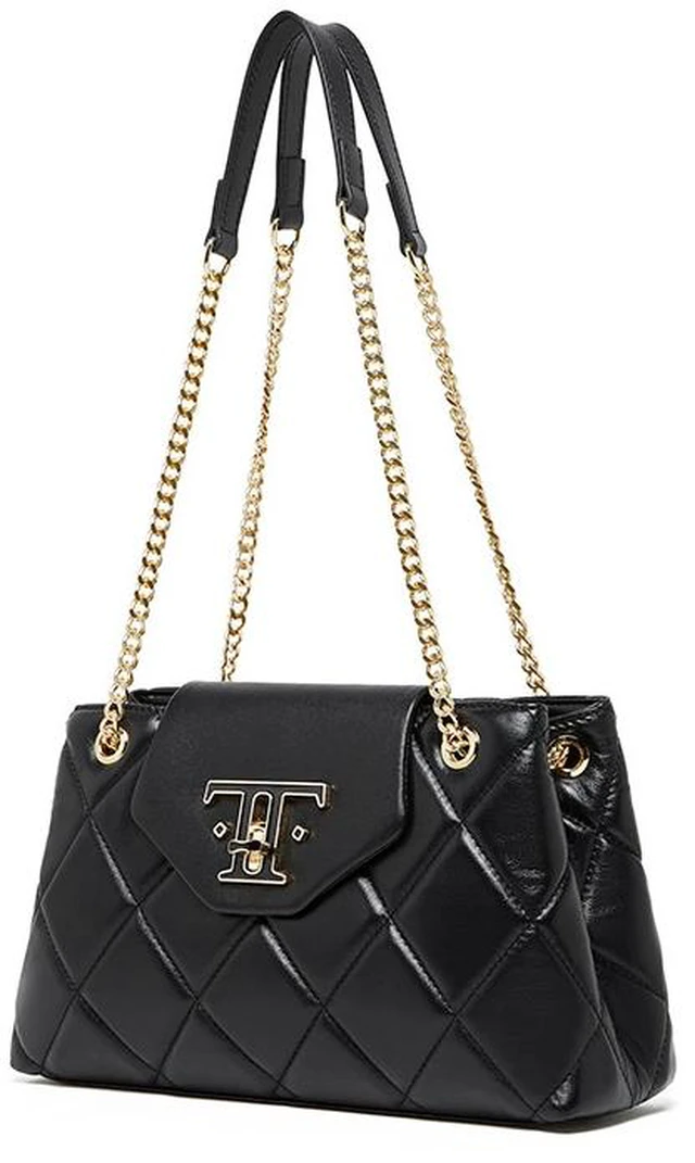 Main image of Genuine Leather Women Shoulder Bag Black