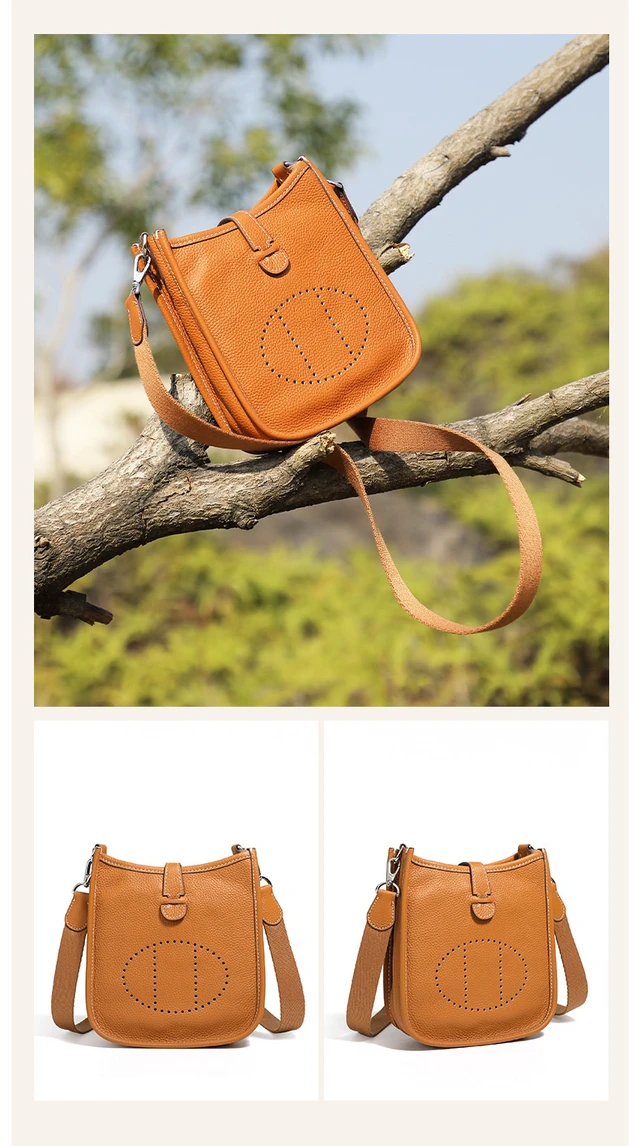 Alt view image 3 of 3 - Women Genuine Leather Purses and Handbags Brown