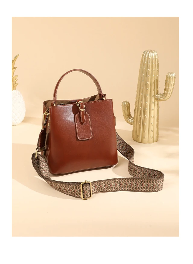 Alt view image 4 of 5 - Genuine Leather Women Tote Bag Soft Handbags Brown