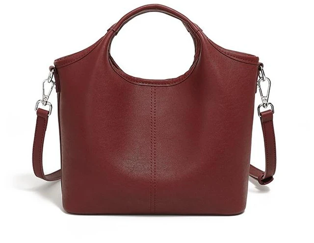 Main image of Women Genuine Leather Shoulder Bags Classic Crossbody Purses Red