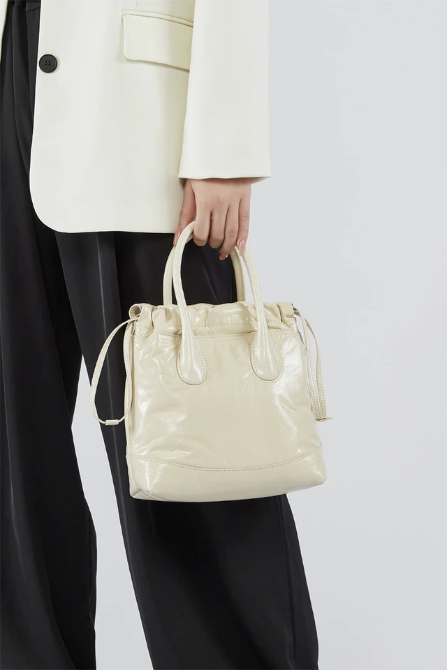 Alt view image 2 of 5 - Song Cowhide Vintage Women Handbag White