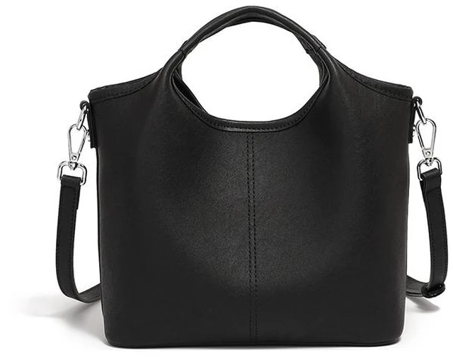 Main image of Women Genuine Leather Shoulder Bags Classic Crossbody Purses Black