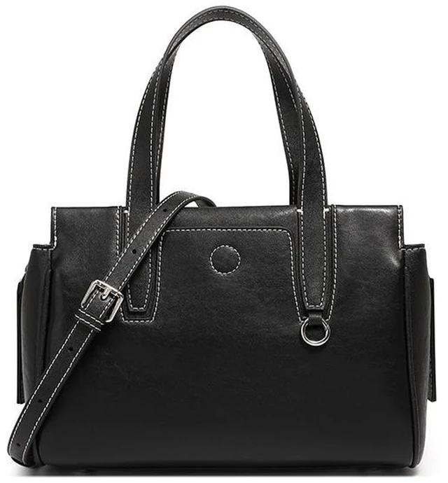 Main image of Genuine Leather Women Crossbody Bags Black