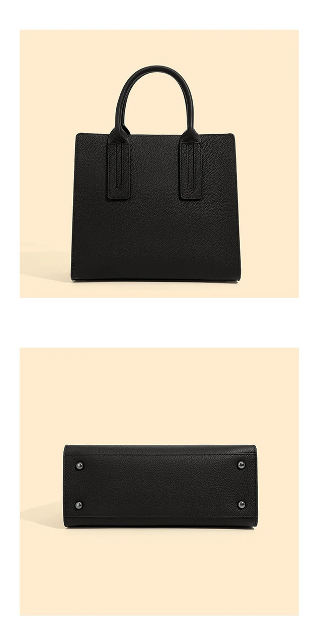 Alt view image 3 of 6 - Genuine Leather Women Top Handle Straw Crossbody Bags Black