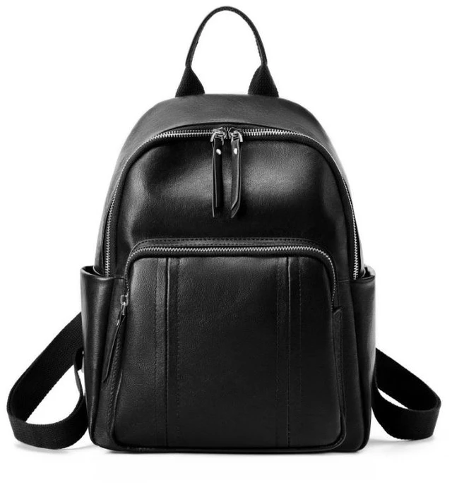 Main image of Genuine Leather Backpack Black