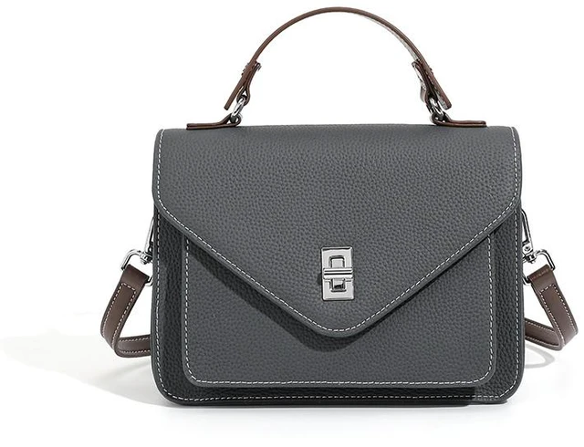 Main image of New French Crossbody Bag Small Square Bag Genuine Leather Handbag Blue