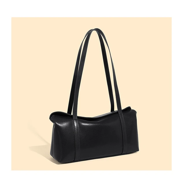 Alt view image 2 of 2 - Genuine Soft Leather Women Tote Bags Black