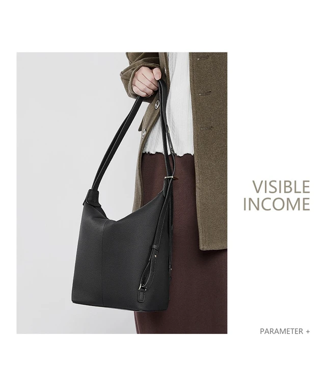 Alt view image 2 of 3 - Genuine Leather Women Purses and Handbags Black