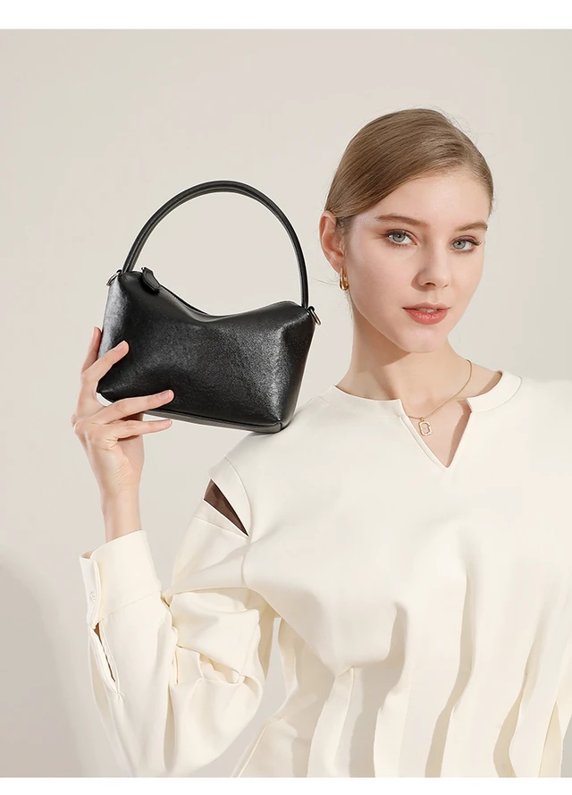 Alt view image 2 of 2 - Women's Genuine Leather Tote Bag Purse Handbags Black