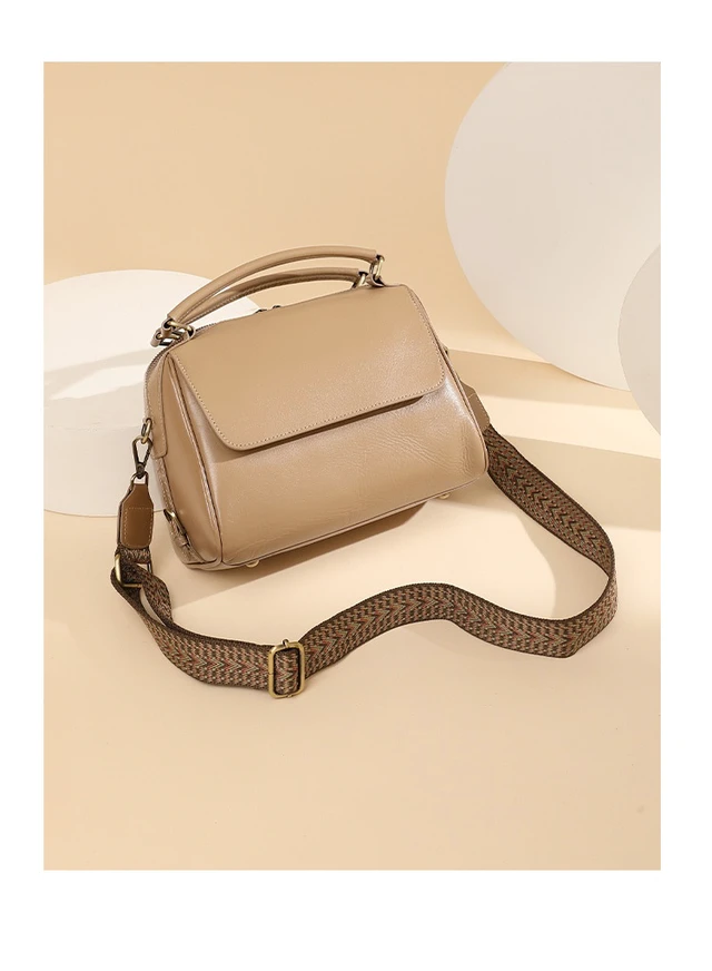 Alt view image 2 of 4 - Genuine Leather Purses and Handbags for Women Apricot