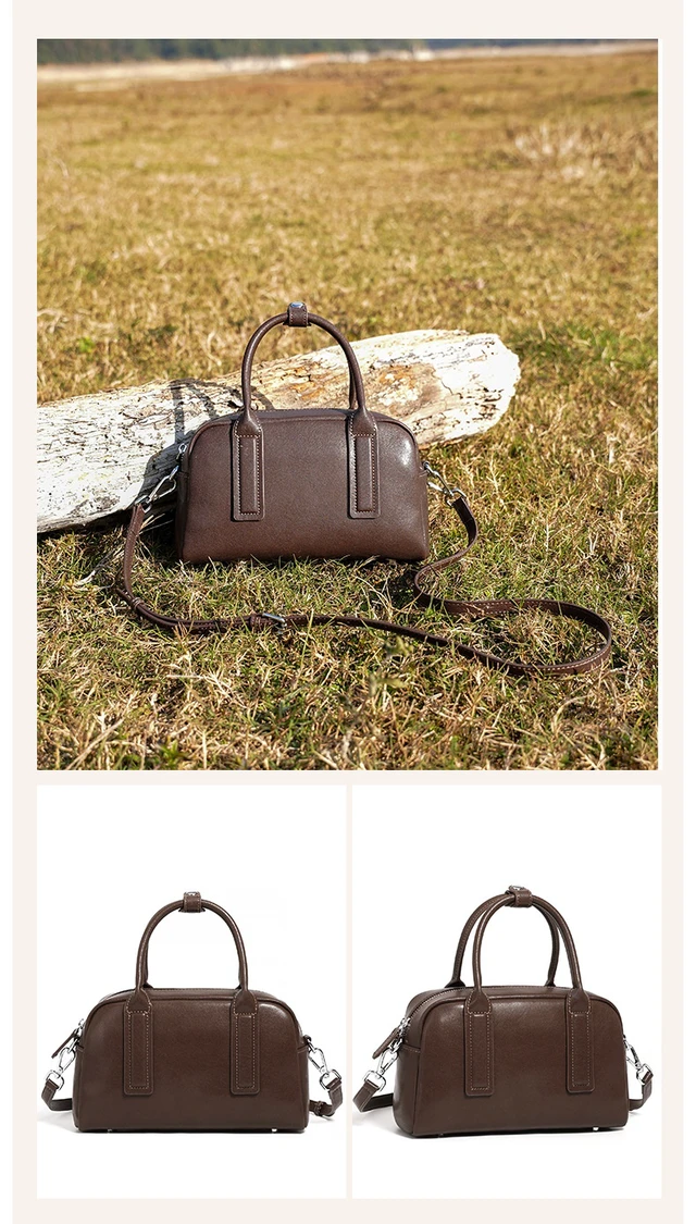 Alt view image 2 of 2 - Women Genuine Leather Purses and Handbag Brown